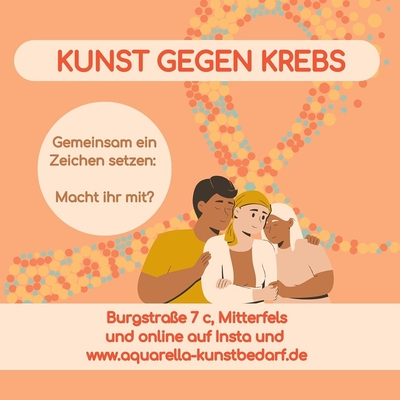 Kunst gegen Krebs  9 x 13 cm   Instagram Post 